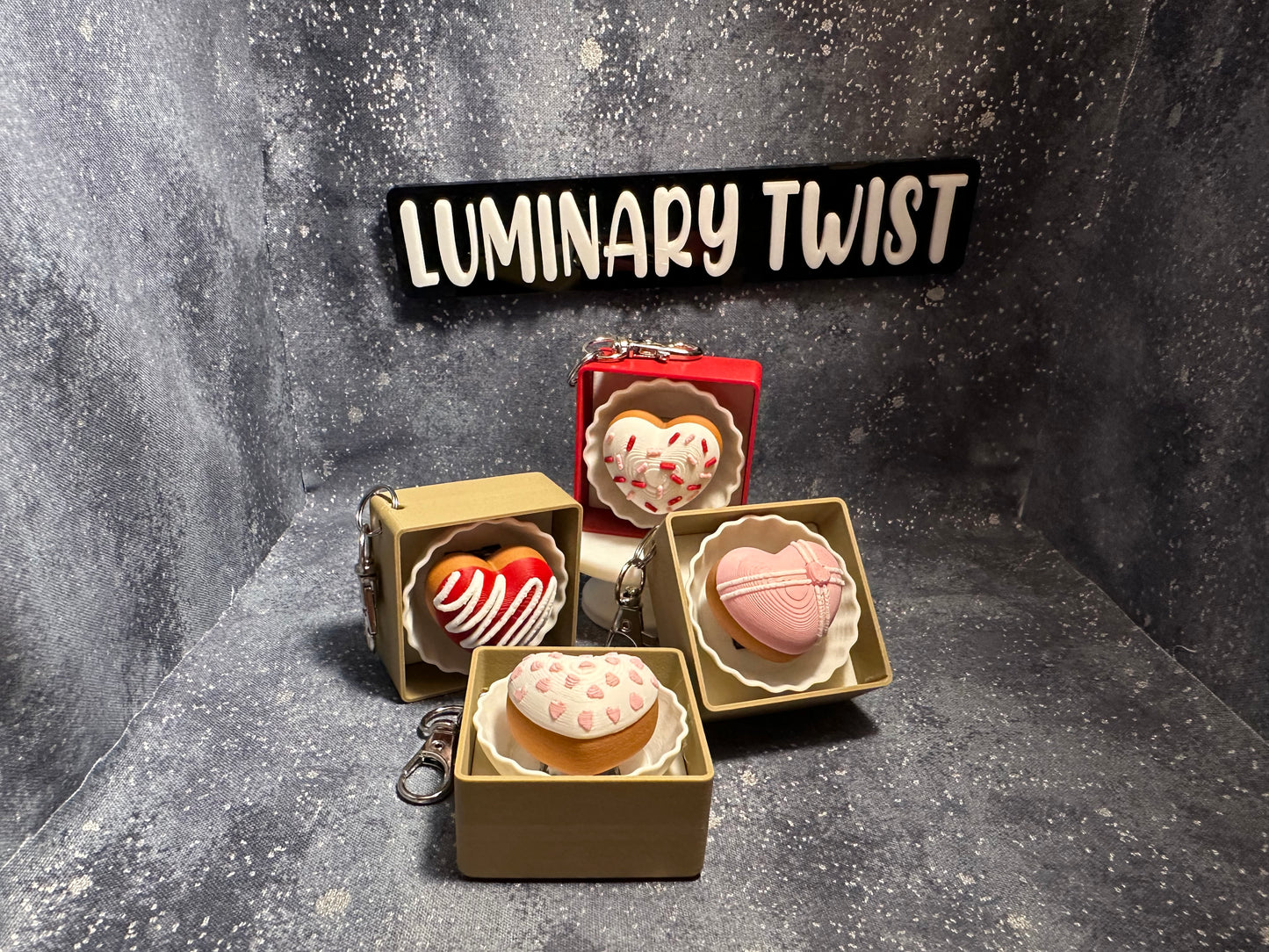 Heart Donut Clicker Keychains