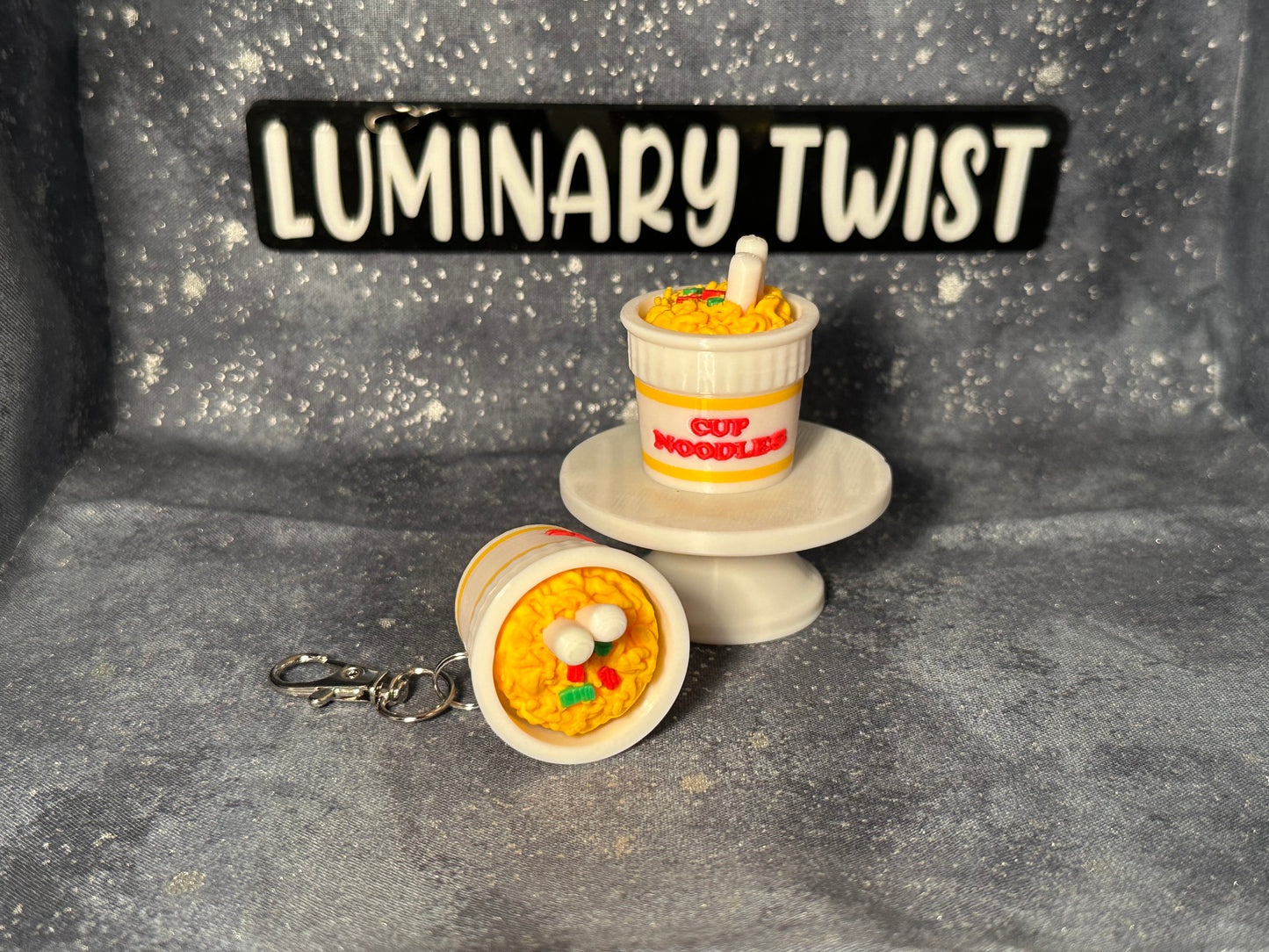 Cup Noodle Clicker Keychain