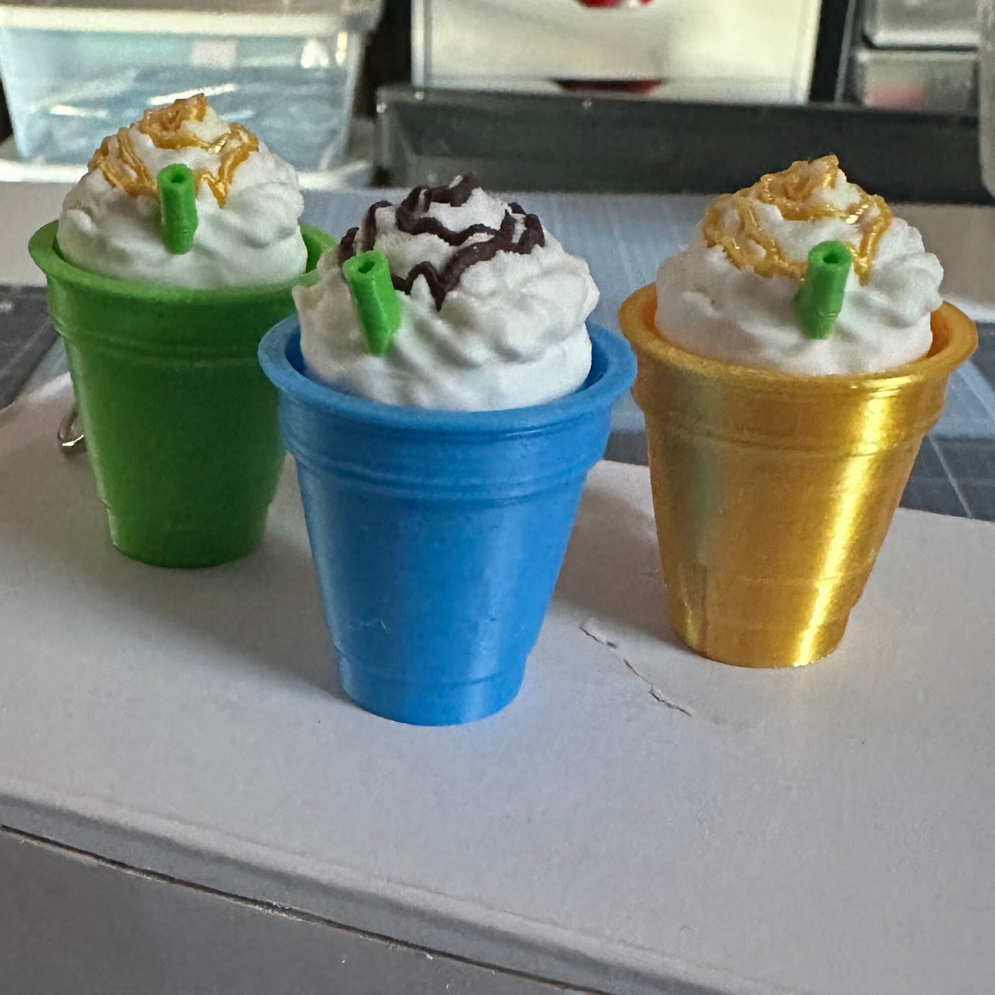 Caramel Frappe Clicky Keychain