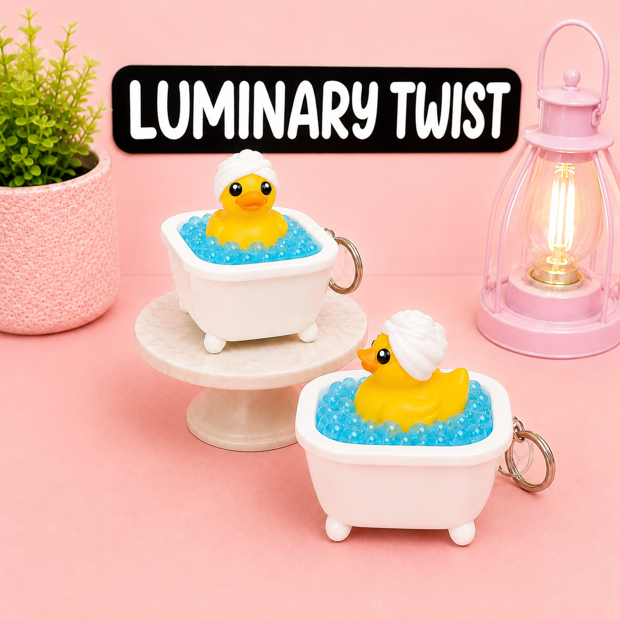 Rubber Ducky Bath Clicker Keychain