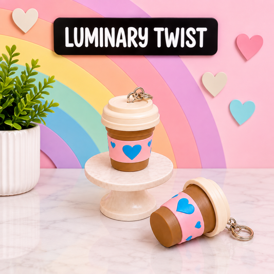 Valentine Coffee Clicky Keychain