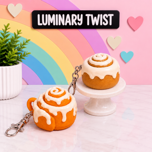 Cinnamon Bun Clicker Keychain