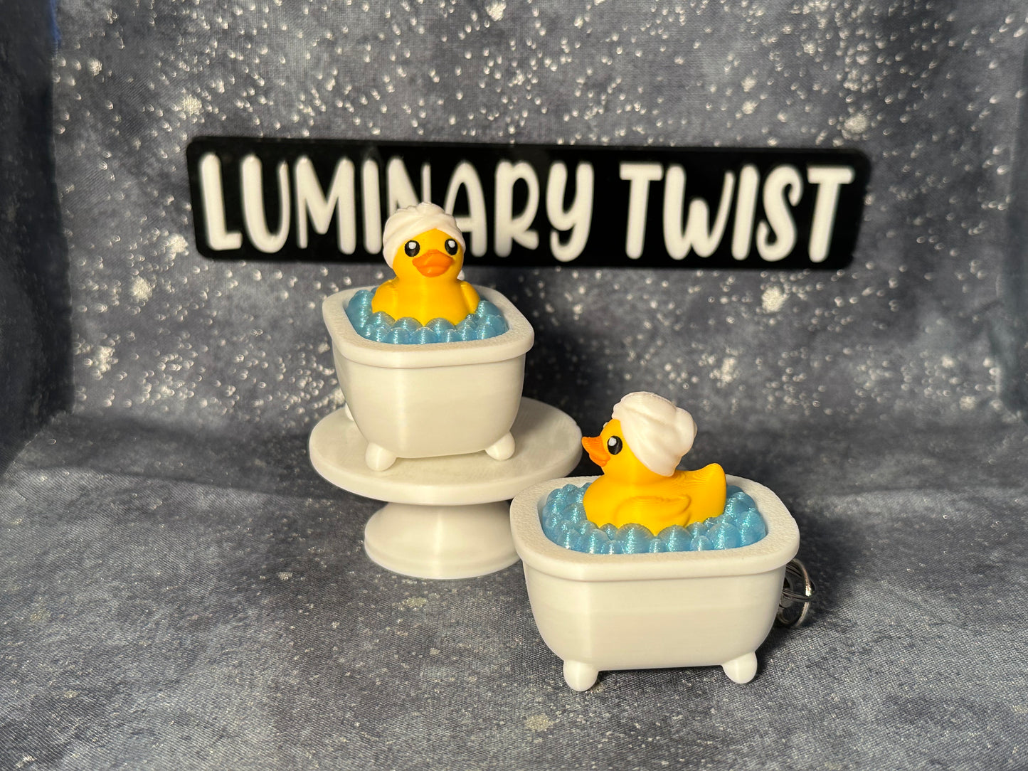 Rubber Ducky Bath Clicker Keychain