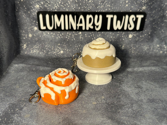 Cinnamon Bun Clicker Keychain
